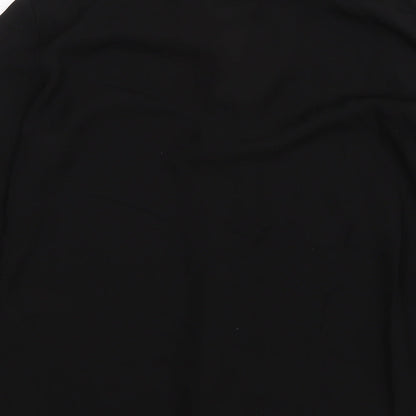 Womens UK Size 14 Dorothy Perkins Black Basic Button-Up