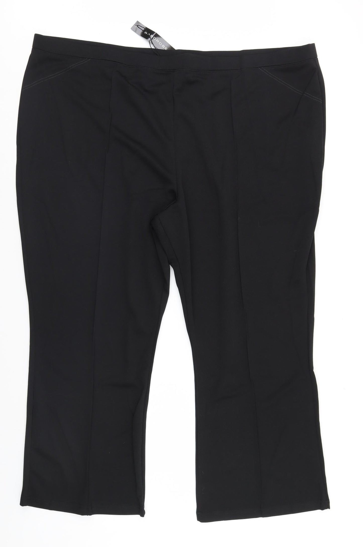 Womens UK Size 32 Wardrobe Regular Fit Sweatpants Black Trousers