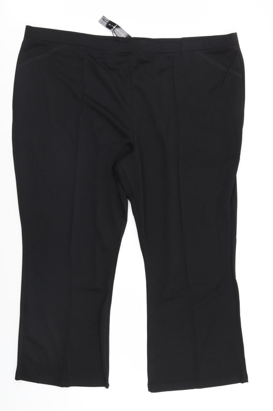 Womens UK Size 32 Wardrobe Regular Fit Sweatpants Black Trousers
