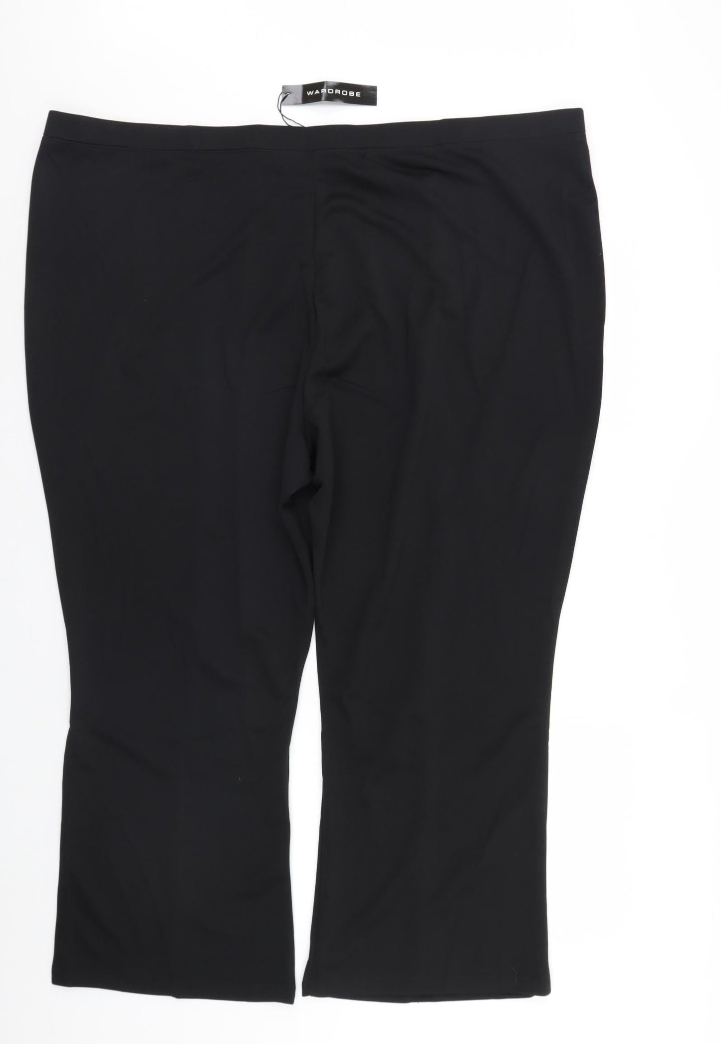 Womens UK Size 32 Wardrobe Regular Fit Sweatpants Black Trousers