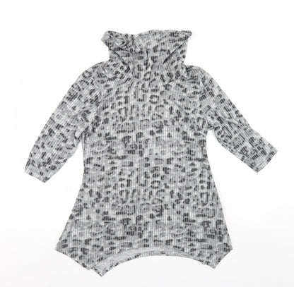 Womens UK Size 10 TIGI Grey Tunic Jumper