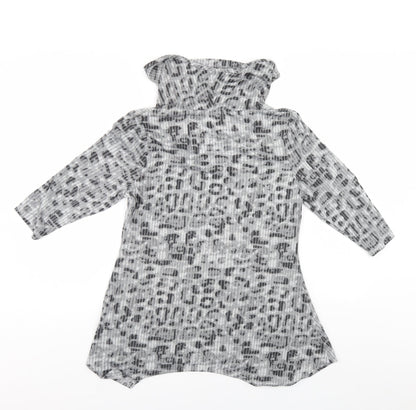 Womens UK Size 10 TIGI Grey Tunic Jumper