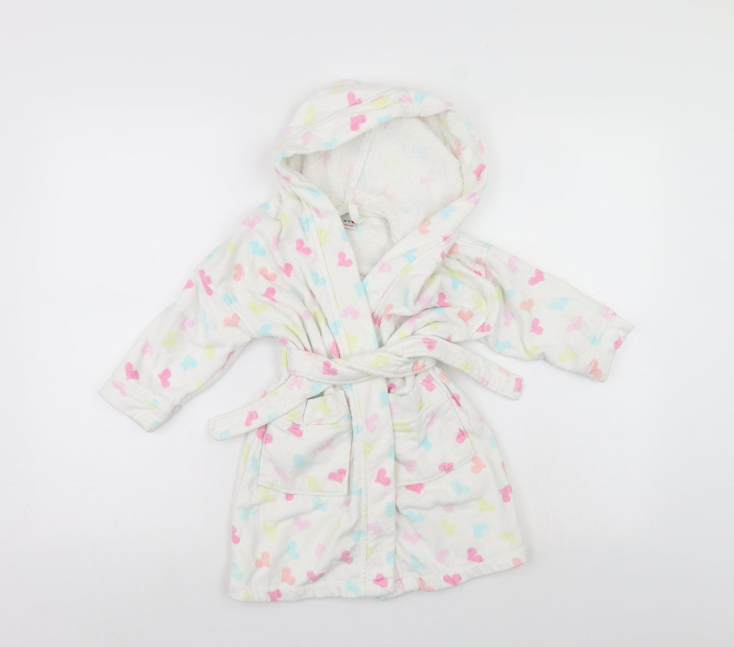 NEXT Girls White Polka Dot   Gown Size 2-3 Years