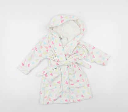 NEXT Girls White Polka Dot   Gown Size 2-3 Years