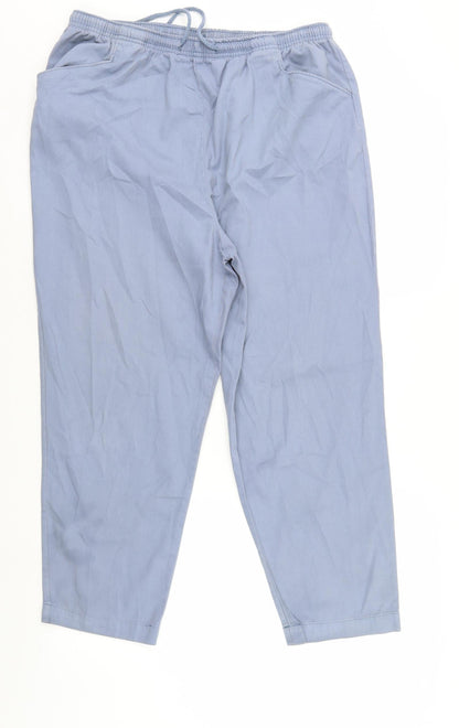 Amber Womens Blue   Trousers  Size 16 L26 in