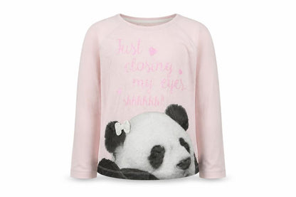 Sweet Dreams Girls Pink   Basic T-Shirt Size 7 Years  - Panda
