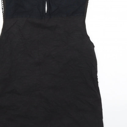M&S Womens Black   Tank Dress  Size 8