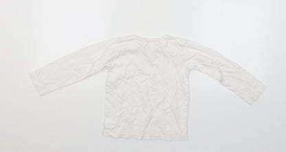E-vie Angel Girls White   Basic T-Shirt Size 3-4 Years