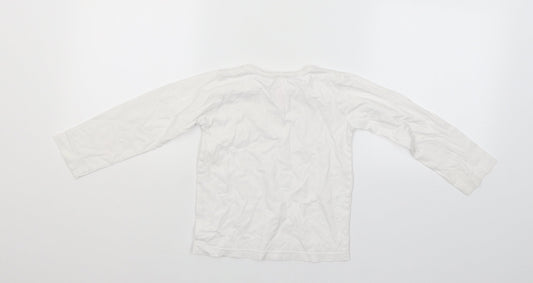 E-vie Angel Girls White   Basic T-Shirt Size 3-4 Years
