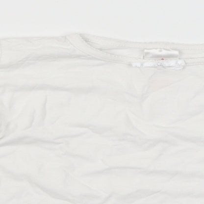 E-vie Angel Girls White   Basic T-Shirt Size 3-4 Years