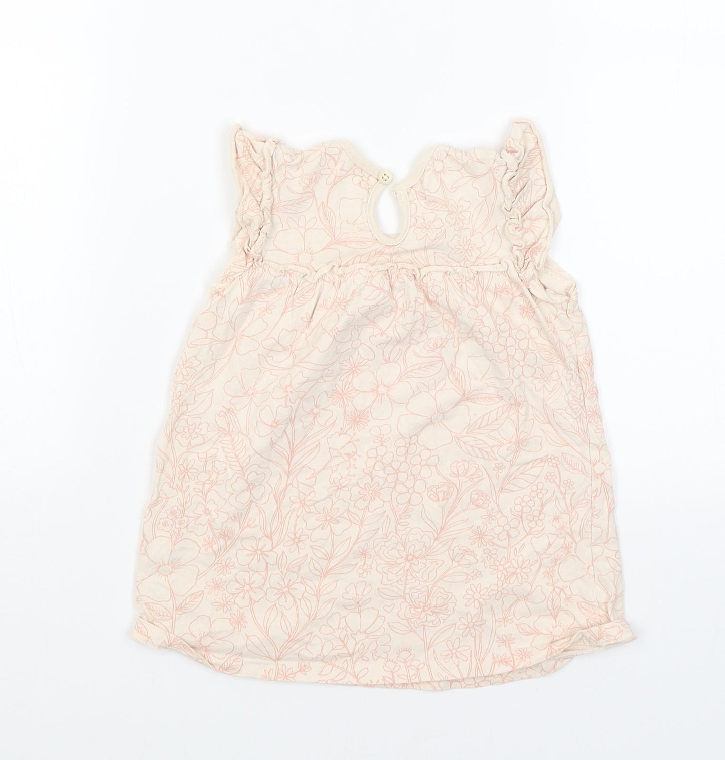 George Girls Pink Floral  A-Line  Size 6-9 Months