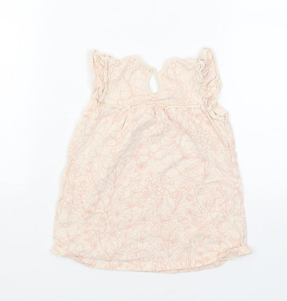 George Girls Pink Floral  A-Line  Size 6-9 Months
