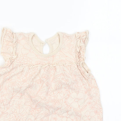George Girls Pink Floral  A-Line  Size 6-9 Months