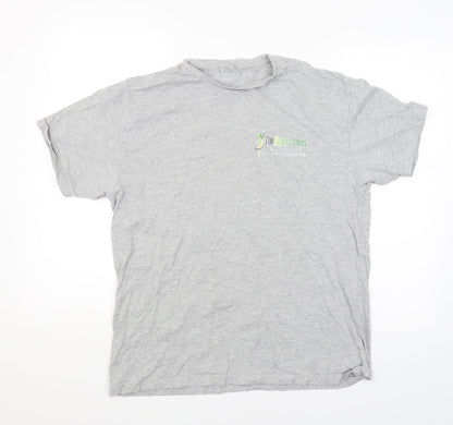 Uneek Womens Grey   Basic T-Shirt Size L  - The Fitness works