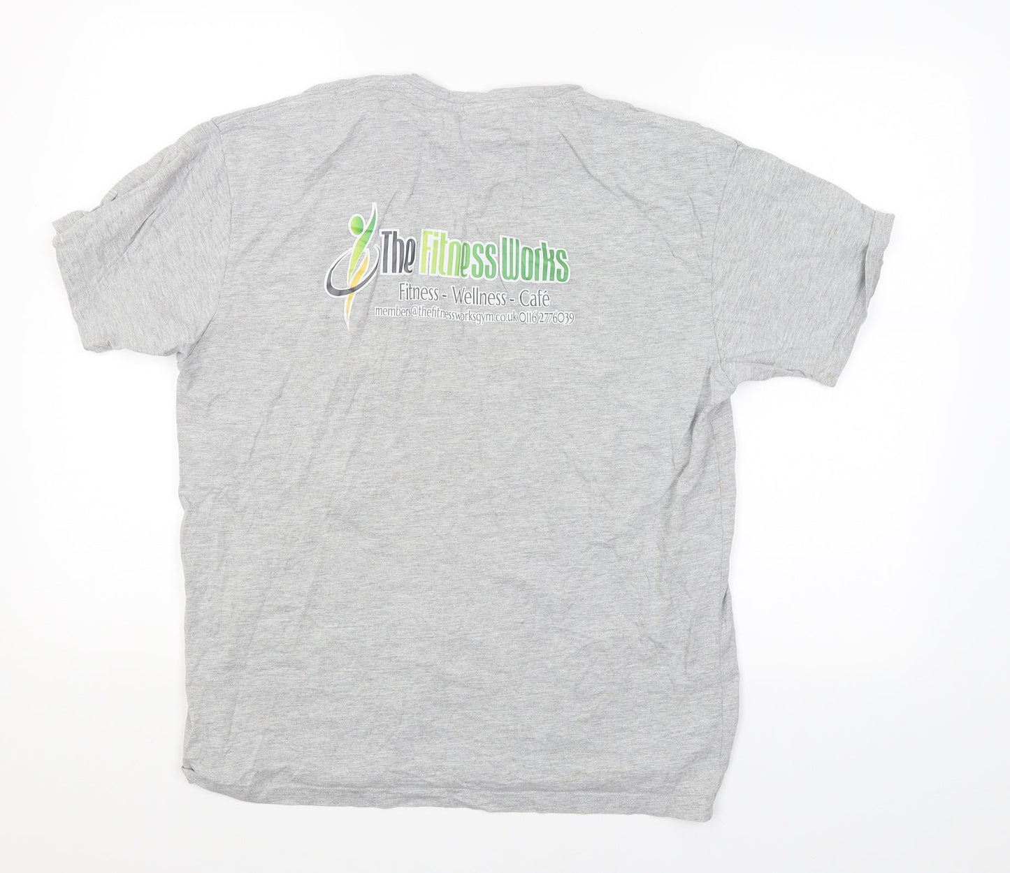 Uneek Womens Grey   Basic T-Shirt Size L  - The Fitness works