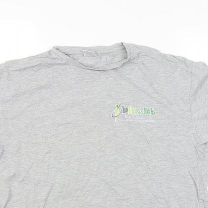 Uneek Womens Grey   Basic T-Shirt Size L  - The Fitness works