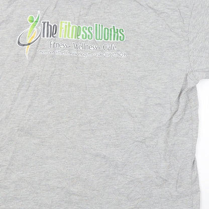 Uneek Womens Grey   Basic T-Shirt Size L  - The Fitness works