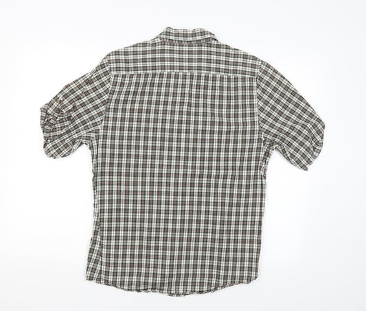 Topman Mens Green Check   Button-Up Size M