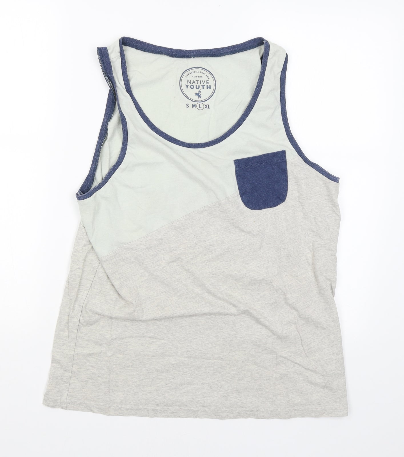 Native Youth Womens Grey   Basic Tank Size L