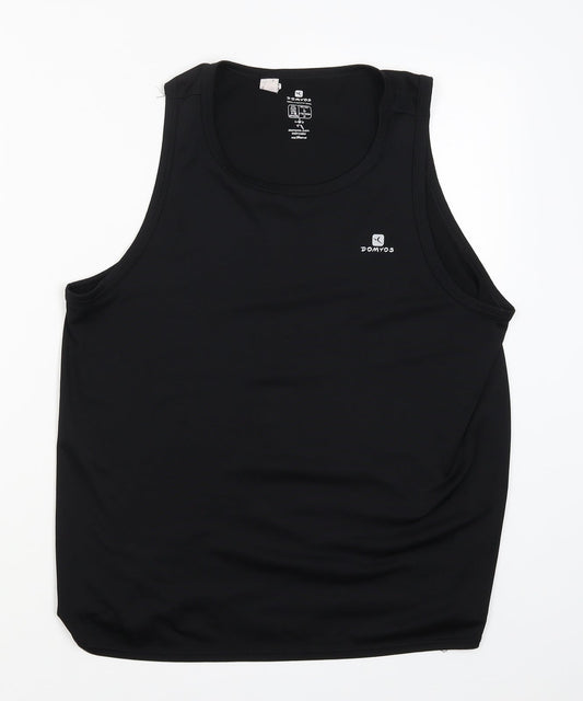 DOMYOS Womens Black   Basic T-Shirt Size L
