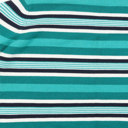ISLE Essentials Womens Green Striped  Pullover Jumper Size S