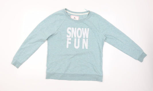 TU Womens Green   Pullover Jumper Size 14  - Snow Fun