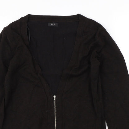 Womens UK Size 10 F&F Brown Cardigan Jumper
