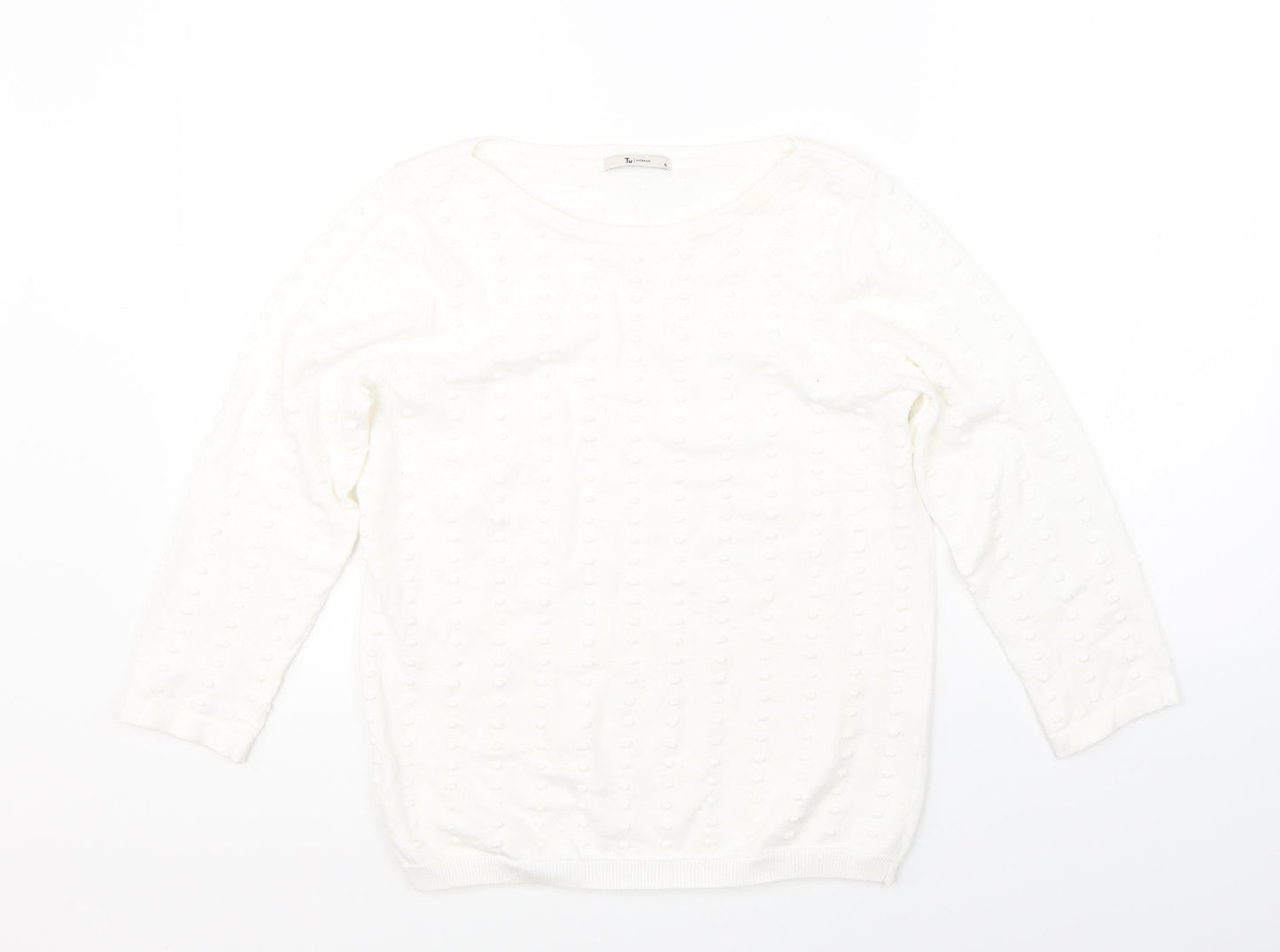 TU Womens White   Pullover Jumper Size 10