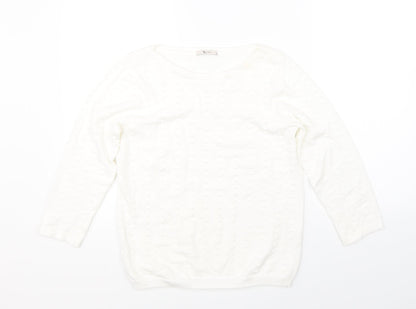 TU Womens White   Pullover Jumper Size 10