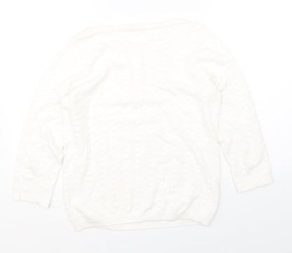 TU Womens White   Pullover Jumper Size 10