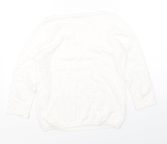 TU Womens White   Pullover Jumper Size 10
