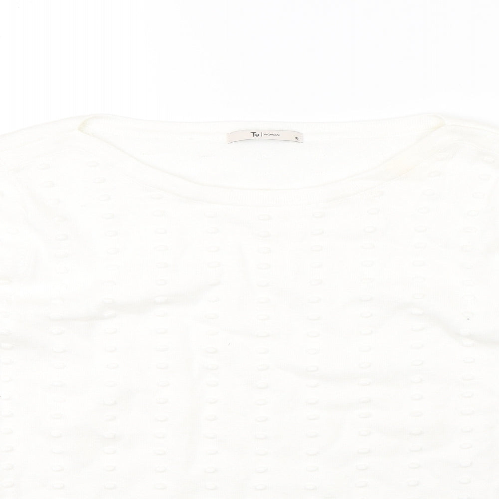 TU Womens White   Pullover Jumper Size 10
