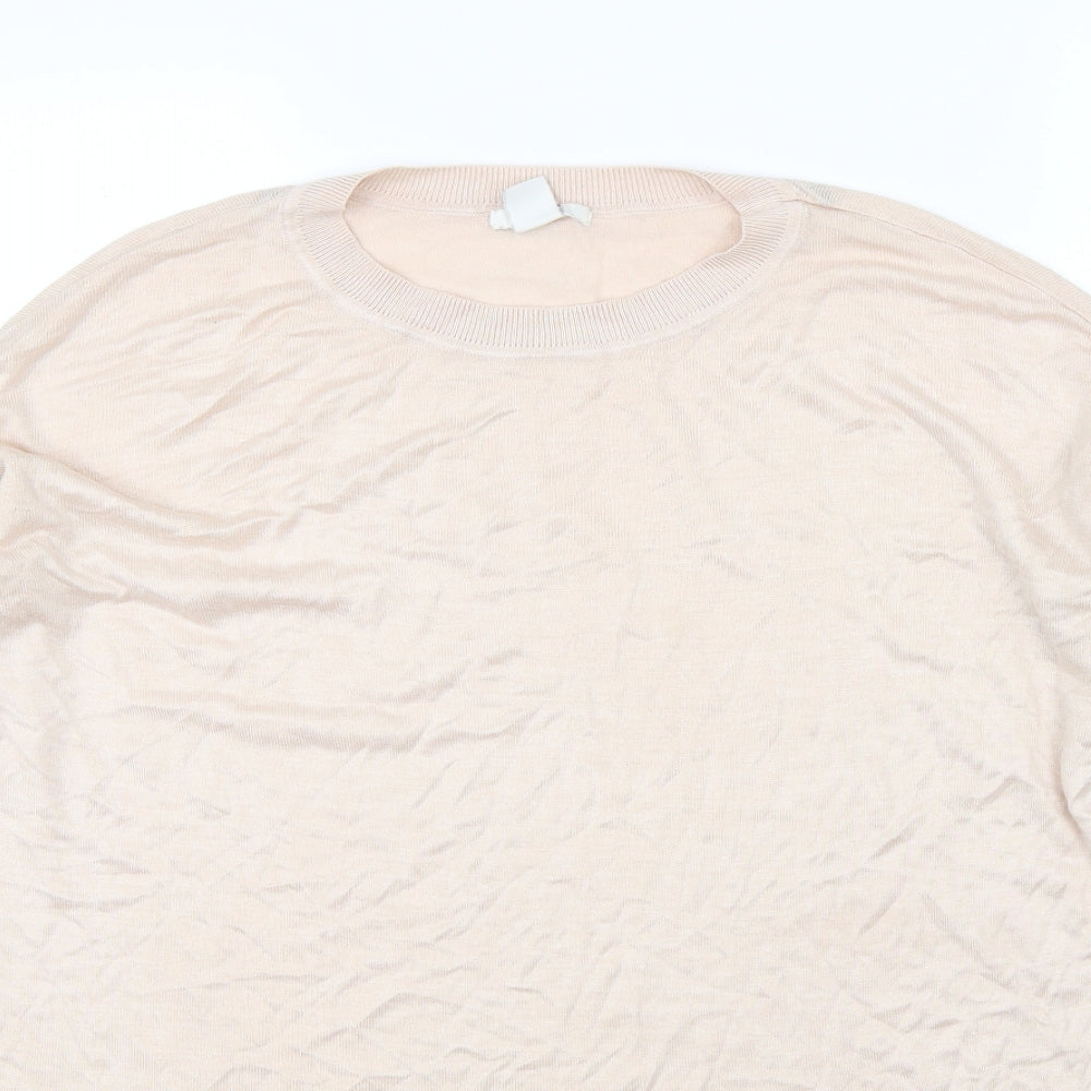 Womens UK Size M H&M Pink Pullover Jumper