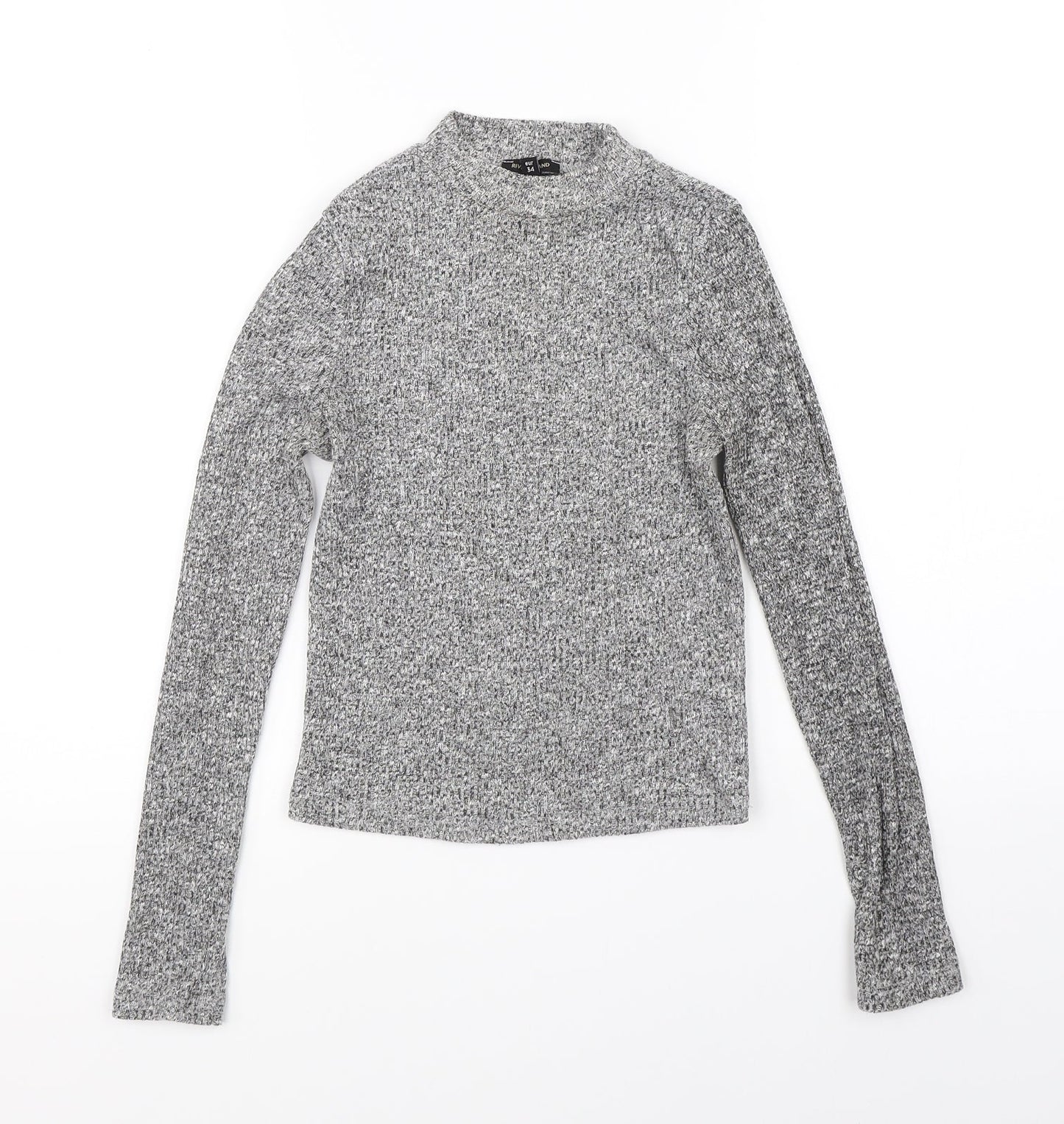 Womens UK Size 8 River Island Grey Pullover Jumper
