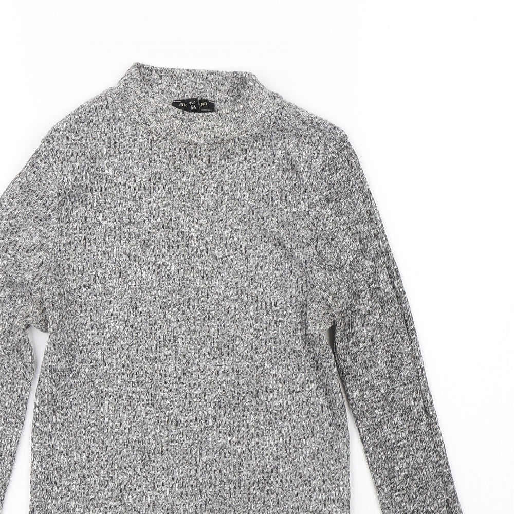 Womens UK Size 8 River Island Grey Pullover Jumper