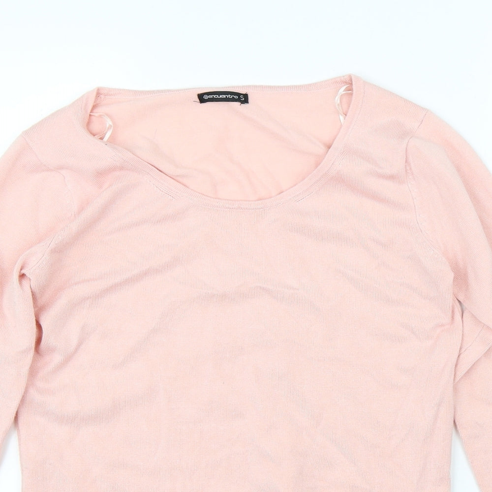 Womens UK Size S Encuentro Pink Pullover Jumper