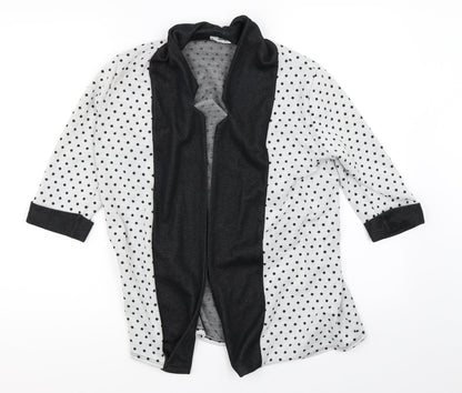 Tammy Girls White Polka Dot  Cardigan Jumper Size 14-15 Years