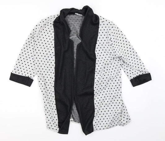Tammy Girls White Polka Dot  Cardigan Jumper Size 14-15 Years