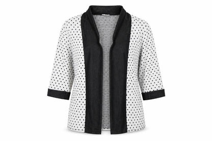 Tammy Girls White Polka Dot  Cardigan Jumper Size 14-15 Years