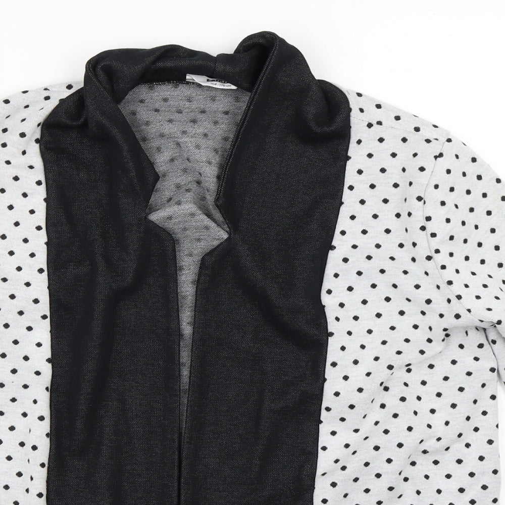 Tammy Girls White Polka Dot  Cardigan Jumper Size 14-15 Years