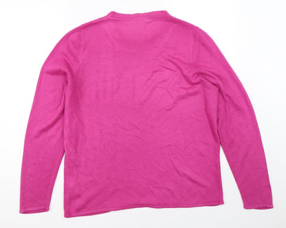 Womens UK Size 14 Bonmarché Pink Pullover Jumper