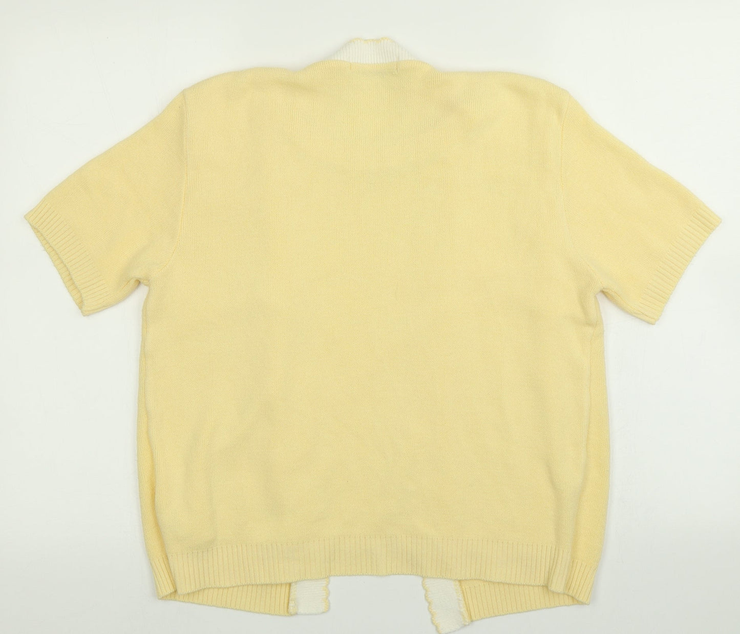 Womens UK Size 2 Pure & Natural Yellow Pullover Jumper