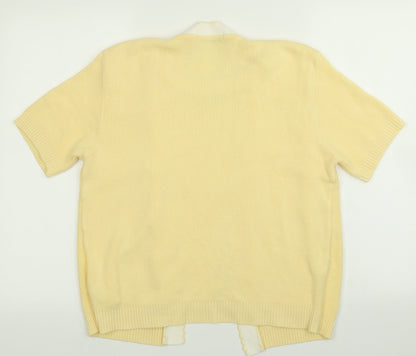 Womens UK Size 2 Pure & Natural Yellow Pullover Jumper