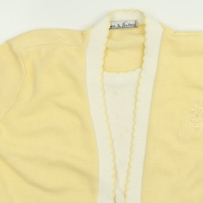 Womens UK Size 2 Pure & Natural Yellow Pullover Jumper