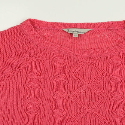 Womens UK Size S Inspire Collection Pink Pullover Jumper