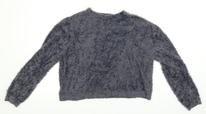 Womens UK Size XL Pull&Bear Blue Pullover Sweatshirt