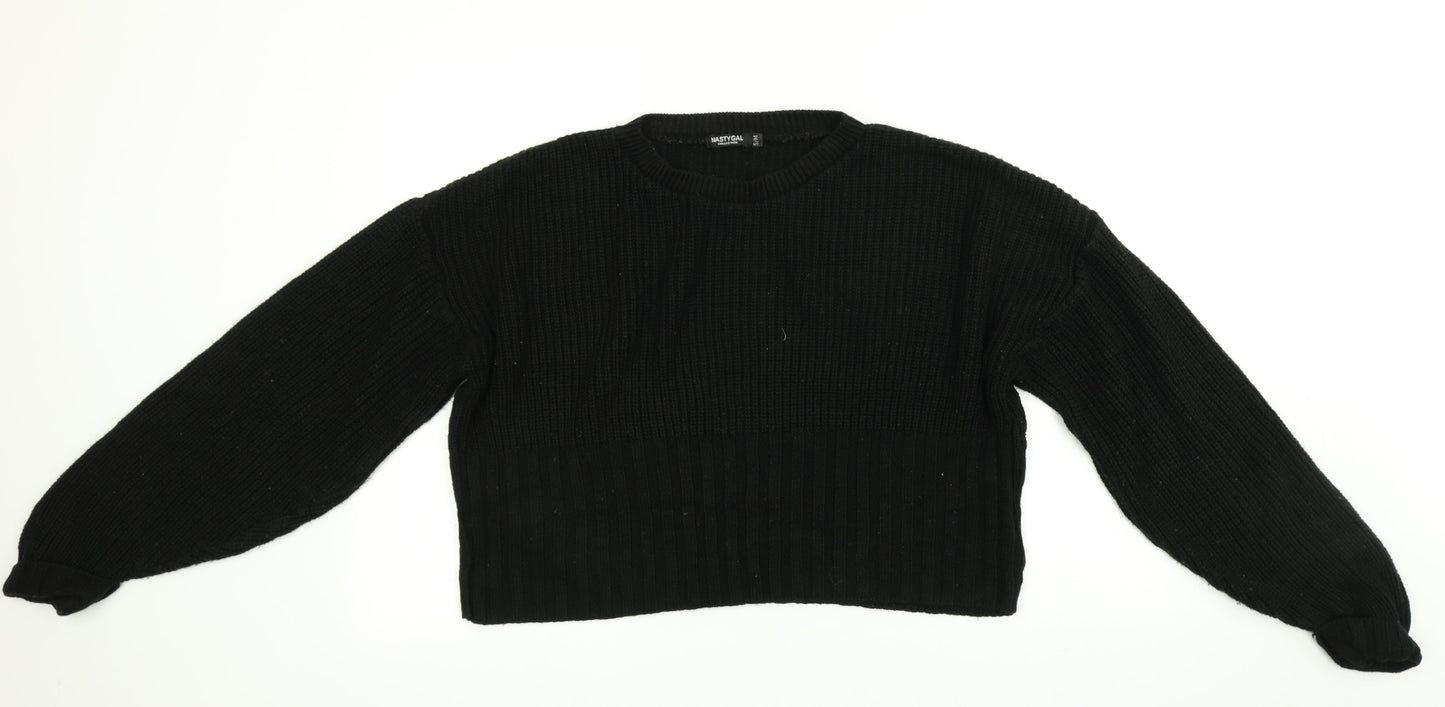 Womens UK Size S Nasty Gal Black Pullover Jumper