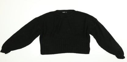 Womens UK Size S Nasty Gal Black Pullover Jumper