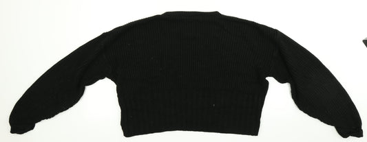 Womens UK Size S Nasty Gal Black Pullover Jumper