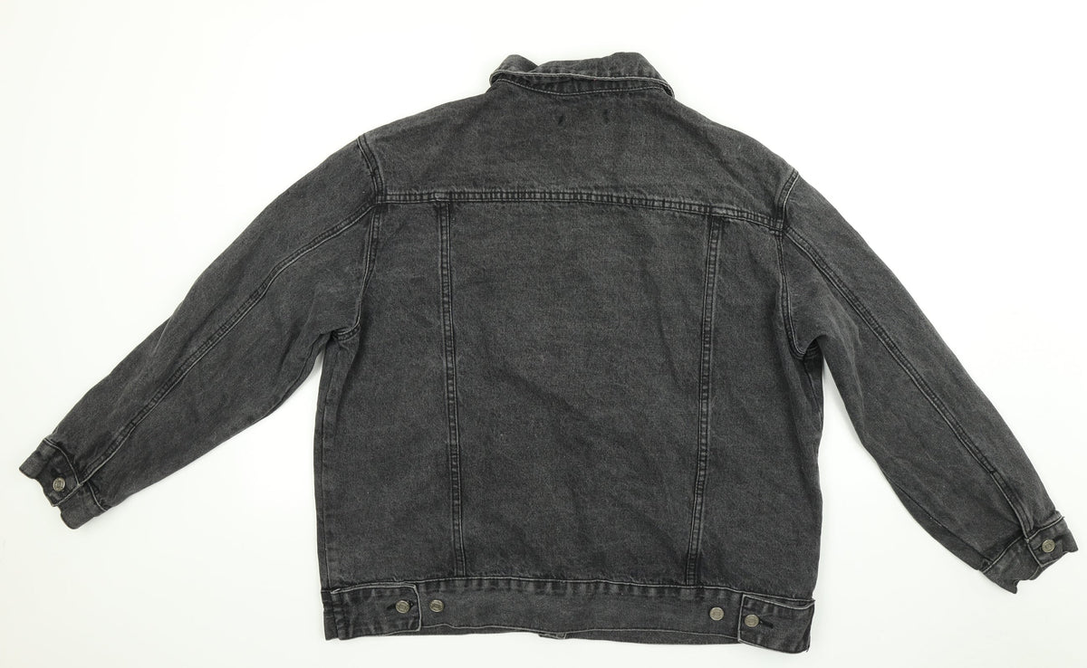 Back view of Misguided women’s black jacket, size UK 10